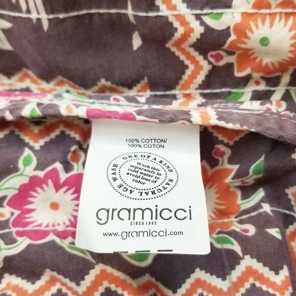 Gramicci Red 100% Cotton Multicolor Mixed Print Boho Global Jacket - Picture 6 of 9